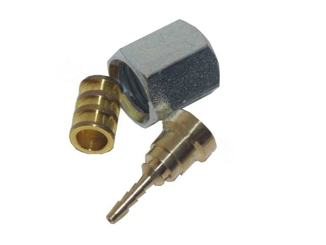 RACORD RECTO 1/4 SAE F. P/ TUBO CAPILAR TERMO-PLASTICO 2mm.