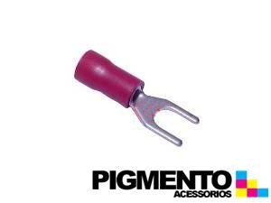 TERMINAL FORQUILHA AISLADO (SECÇÃO 0,5-1 / Conector 4mm)