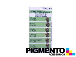 INYECTORES ESTUFA M6 GAS NAT. ARISTON/ZANUSSI/UNIV (KIT 6 UNID.