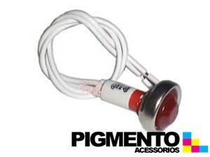 SINALIZADOR C/ FIO VERM. CROMADO 10mm