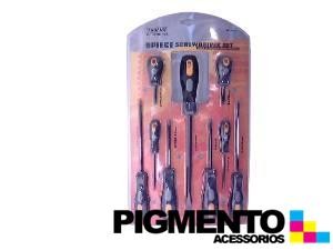 CONJ. CLAVES DESTORNILLADOR /PHILIPS (9 PEÇAS)