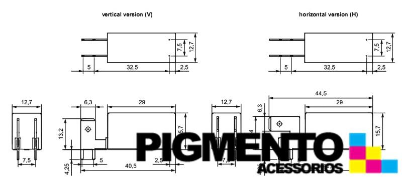 Relé electromagnético 12VDC 20A SPST-NO - Relpol RM85V7-3021-20-S012