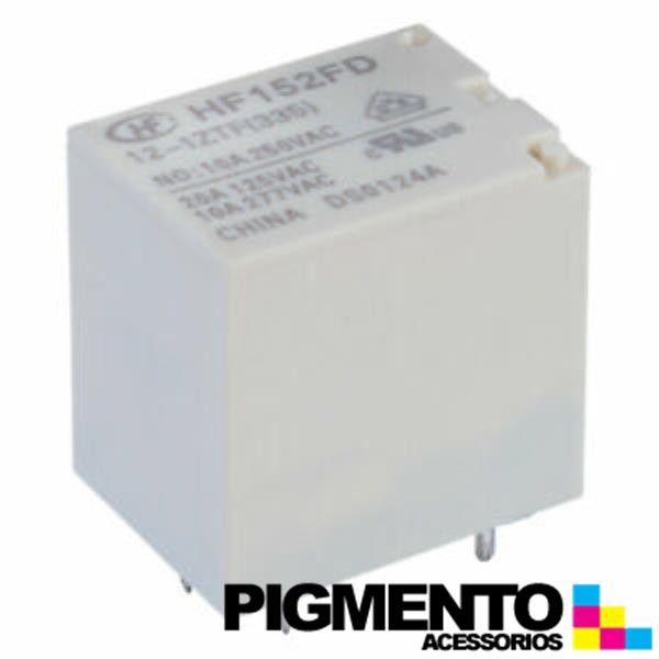Relé 24VDC 20A SPST-NO (4 pinos) - Hongfa Relay HF152FD/024-1HST