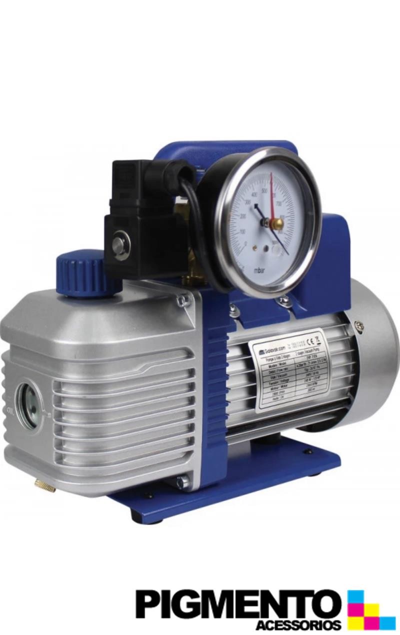 BOMBA DE VACUO 2 ETAPAS COM VACUOMETRO