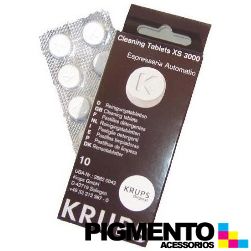 PASTILHAS DESCALCIFICADORAS P/ MAQ. CAFE KRUPS, 10 PCS
