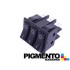 INTERRUPTOR TRIPLO 35X30 TECLA NEGRA (O-I) (6 T)